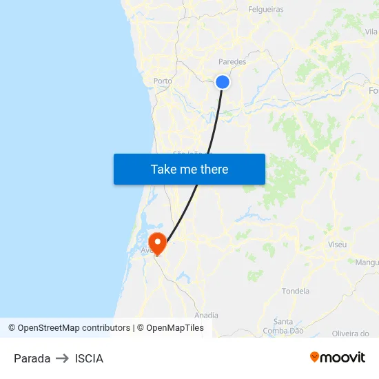 Parada to ISCIA map