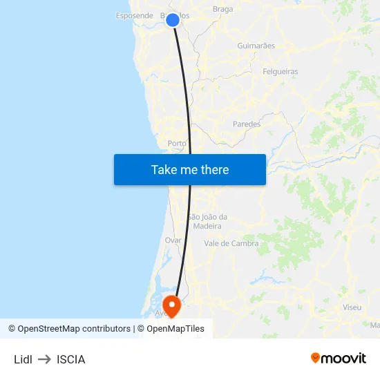 Lidl to ISCIA map