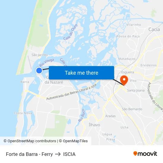 Forte da Barra - Ferry to ISCIA map