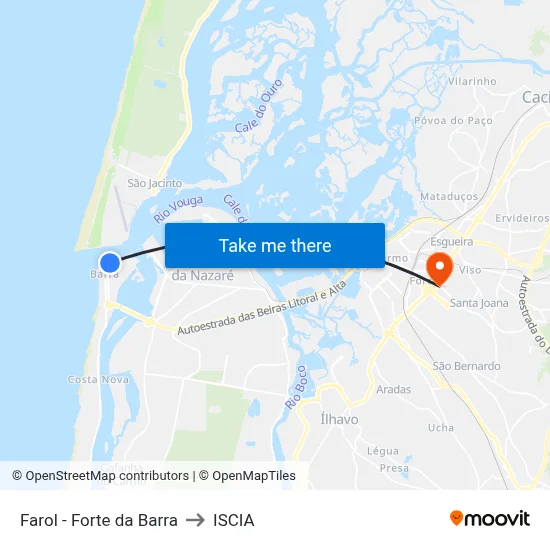 Farol - Forte da Barra to ISCIA map