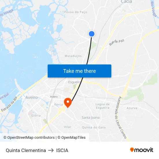 Quinta Clementina to ISCIA map