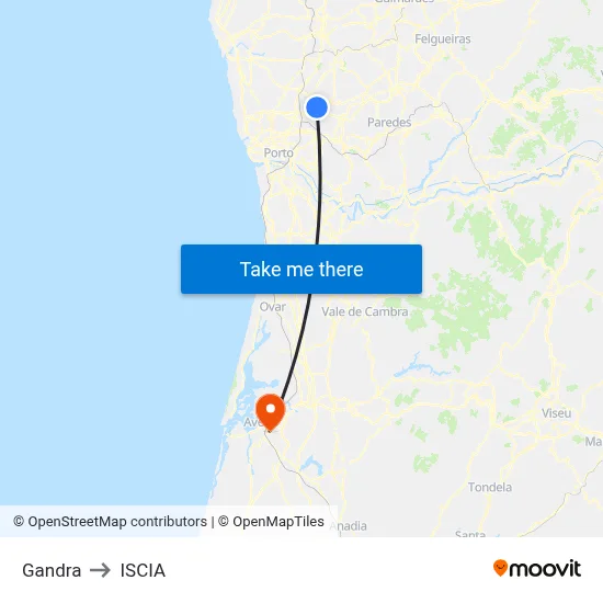 Gandra to ISCIA map