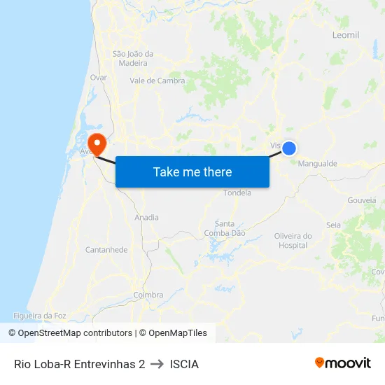 Rio Loba-R Entrevinhas 2 to ISCIA map