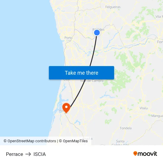 Perrace to ISCIA map