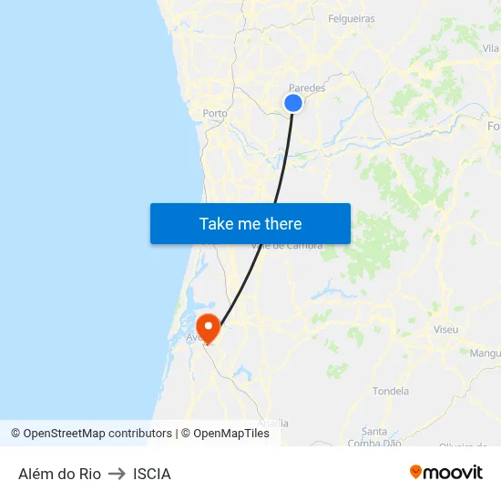 Além do Rio to ISCIA map