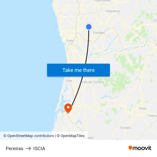 Pereiras to ISCIA map