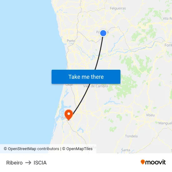 Ribeiro to ISCIA map
