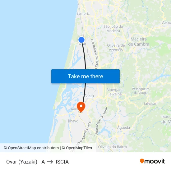 Ovar (Yazaki) - A to ISCIA map