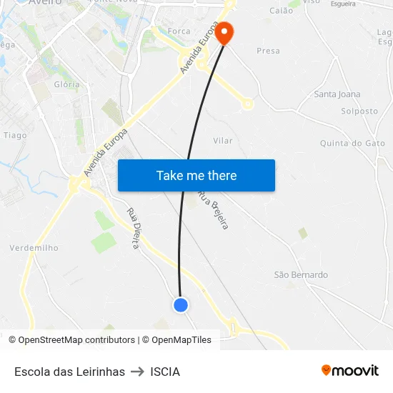 Escola das Leirinhas to ISCIA map