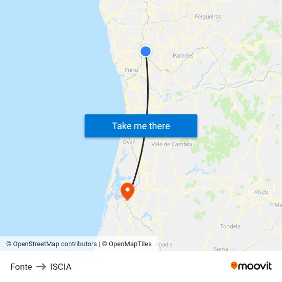 Fonte to ISCIA map