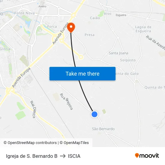 Igreja de S. Bernardo B to ISCIA map