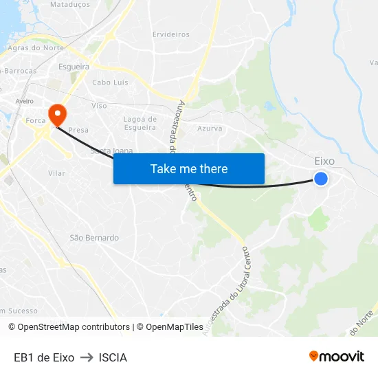 EB1 de Eixo to ISCIA map