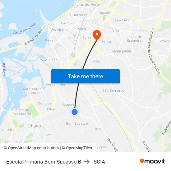Escola Primária Bom Sucesso B to ISCIA map