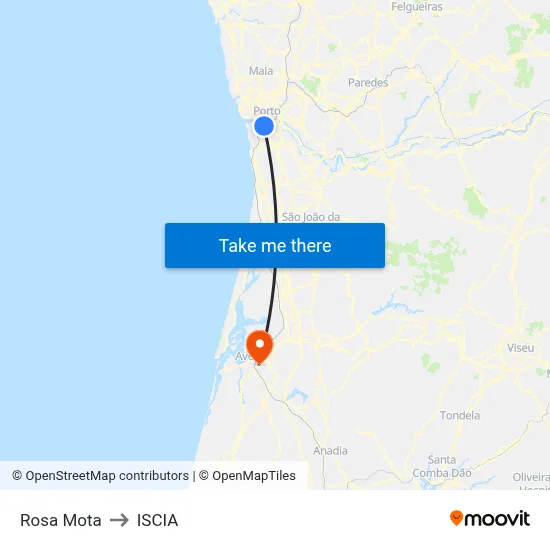 Rosa Mota to ISCIA map