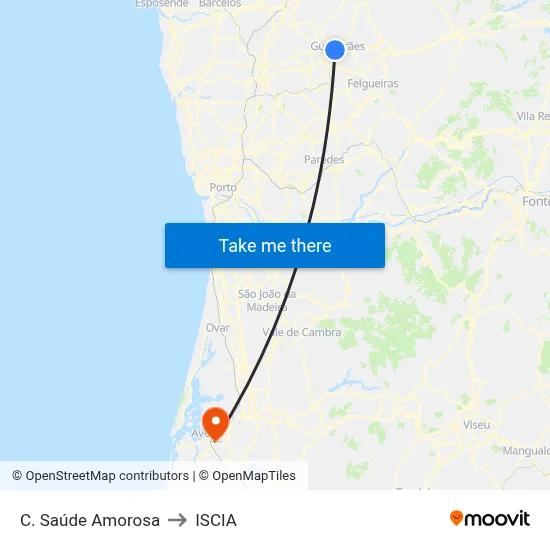C. Saúde Amorosa to ISCIA map