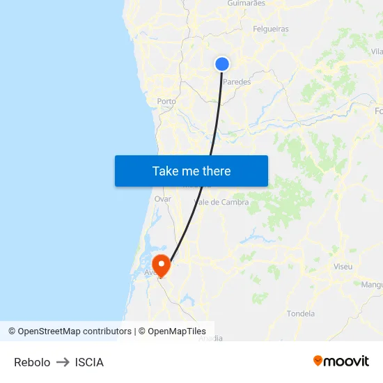 Rebolo to ISCIA map