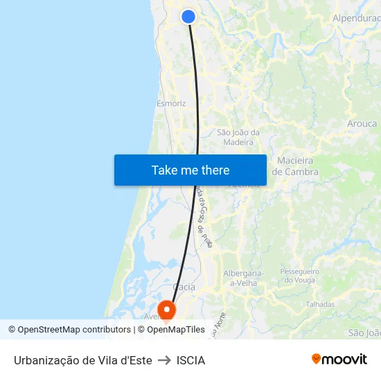 Urbanização de Vila d'Este to ISCIA map