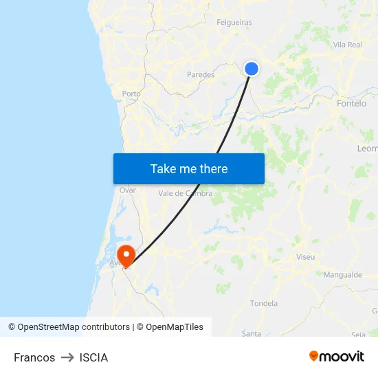 Francos to ISCIA map