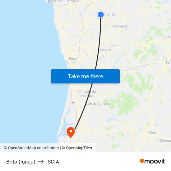 Brito (Igreja) to ISCIA map