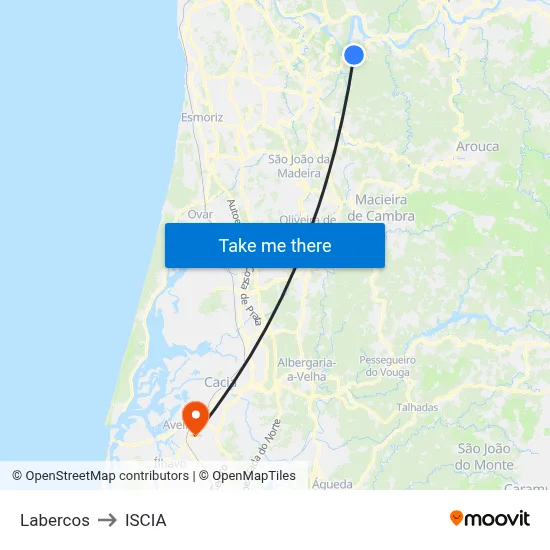 Labercos to ISCIA map