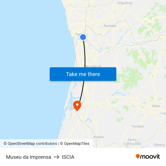 Museu da Imprensa to ISCIA map