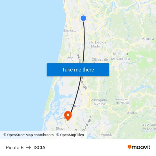 Picoto B to ISCIA map