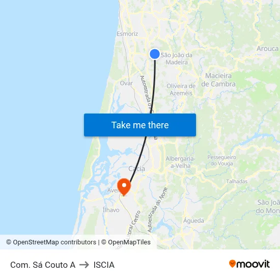 Com. Sá Couto A to ISCIA map