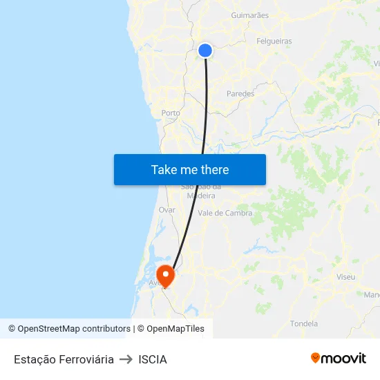 Estação Ferroviária to ISCIA map