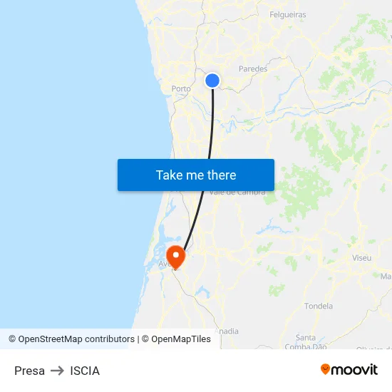 Presa to ISCIA map