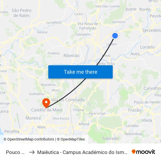 Pouco Siso to Maiêutica - Campus Académico do Ismai e Ipmaia map