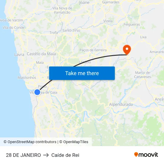 28 DE JANEIRO to Caíde de Rei map
