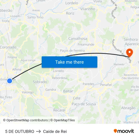 5 DE OUTUBRO to Caíde de Rei map