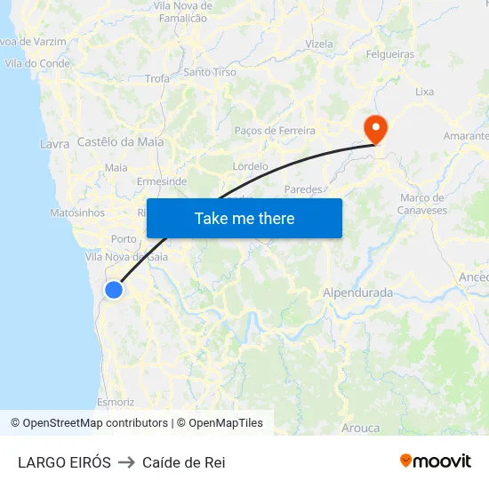 LARGO EIRÓS to Caíde de Rei map