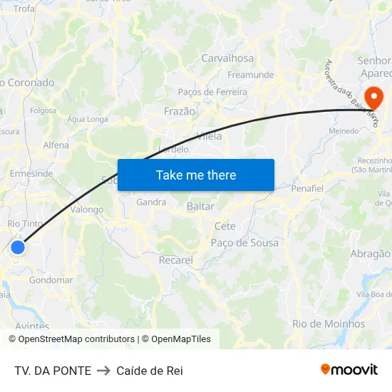 TV. DA PONTE to Caíde de Rei map