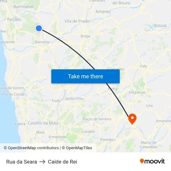 Rua da Seara to Caíde de Rei map