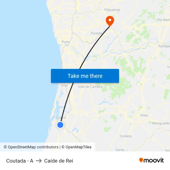 Coutada - A to Caíde de Rei map