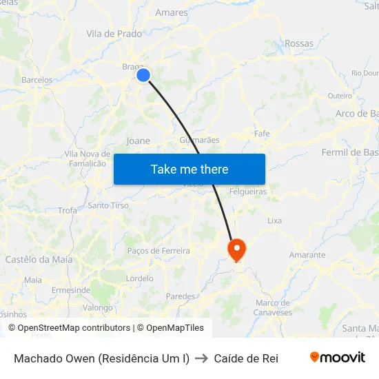 Machado Owen (Residência Um I) to Caíde de Rei map