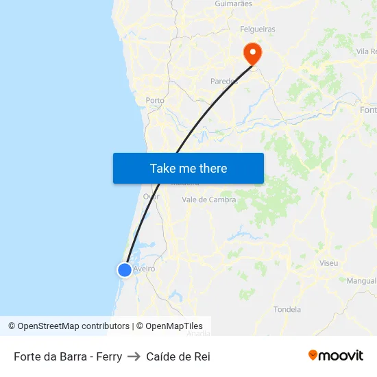 Forte da Barra - Ferry to Caíde de Rei map
