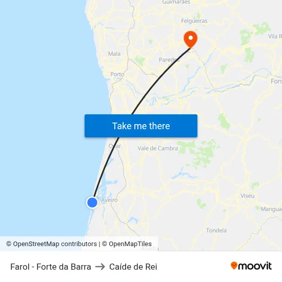 Farol - Forte da Barra to Caíde de Rei map