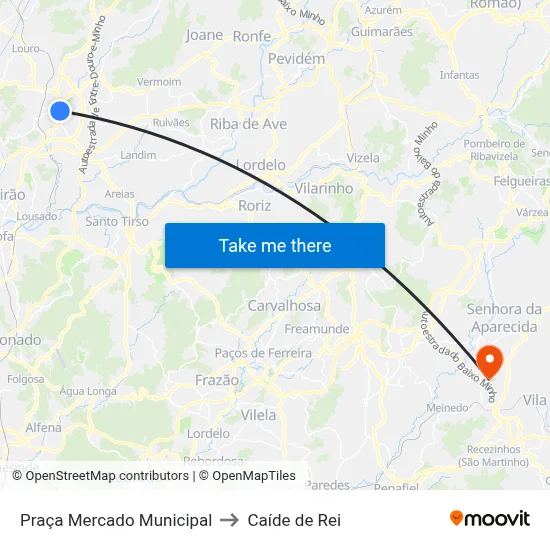 Praça Mercado Municipal to Caíde de Rei map