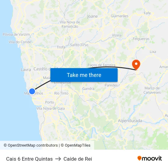 Cais 6 Entre Quintas to Caíde de Rei map