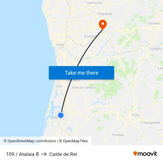 109 / Atalaia B to Caíde de Rei map