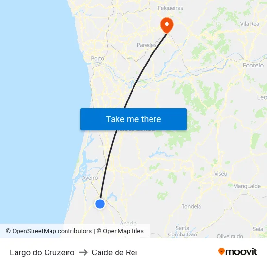Largo do Cruzeiro to Caíde de Rei map