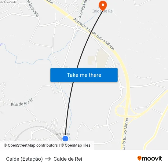 Caíde (Estação) to Caíde de Rei map