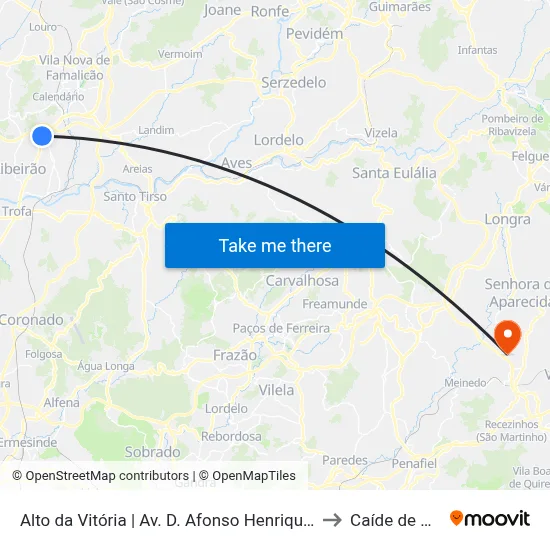 Alto da Vitória | Av. D. Afonso Henriques to Caíde de Rei map