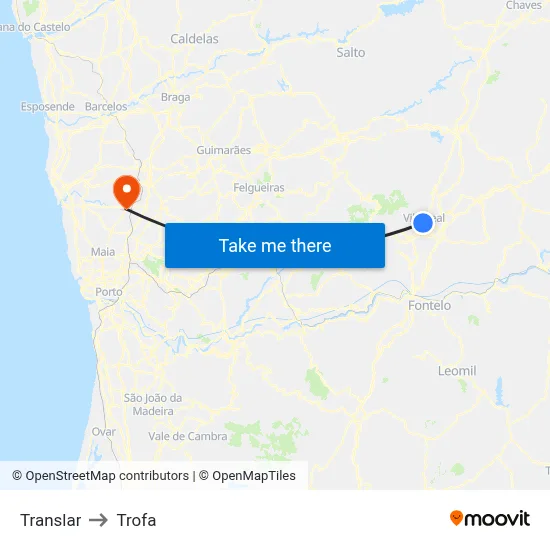 Translar to Trofa map