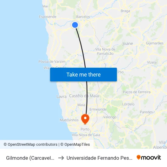Gilmonde (Carcavelos) to Universidade Fernando Pessoa map