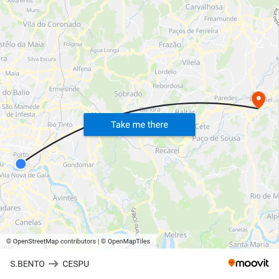 S.BENTO to CESPU map