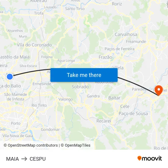 MAIA to CESPU map