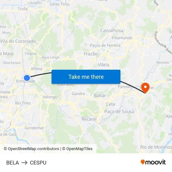 BELA to CESPU map